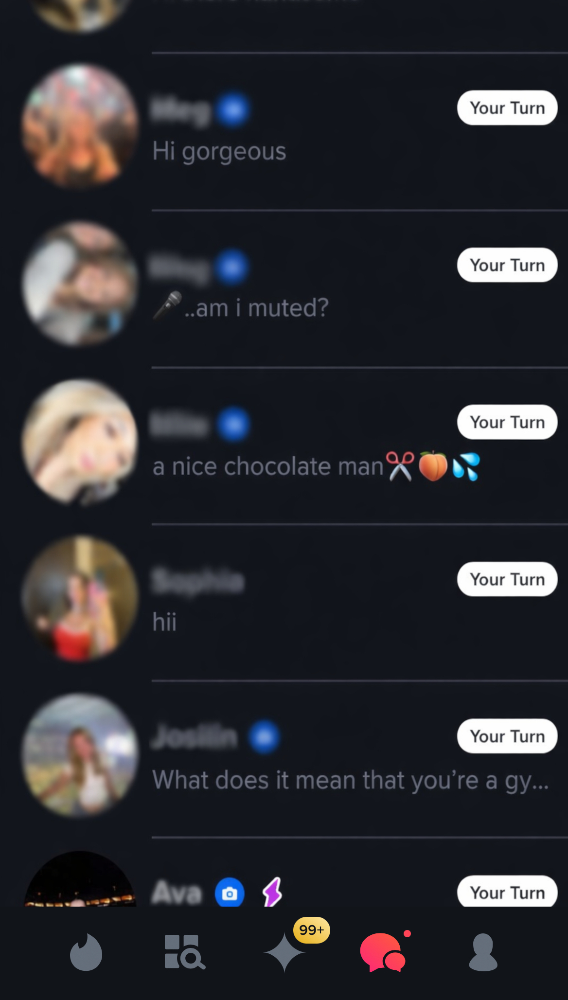 Tinder after SwipeHelper result 3