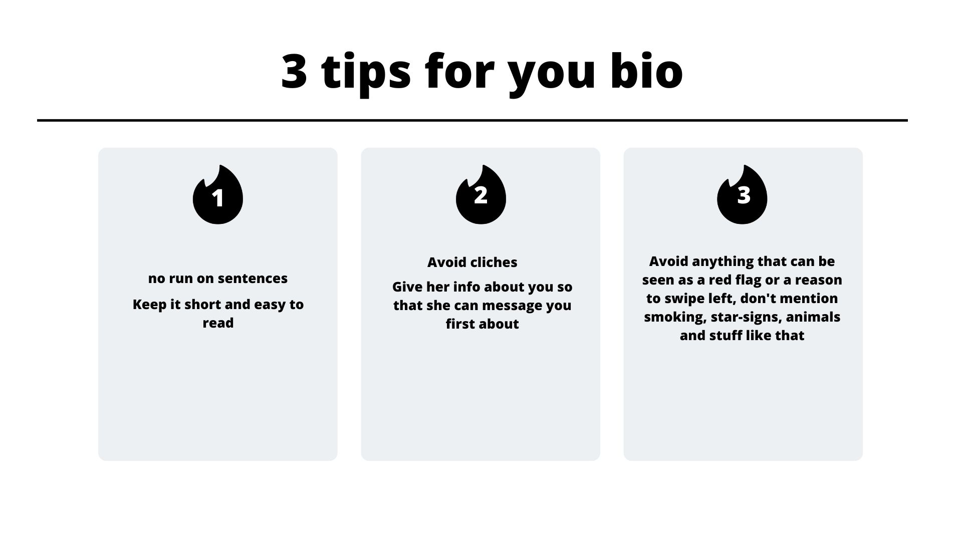 Tinder/Bumble bio example 2
